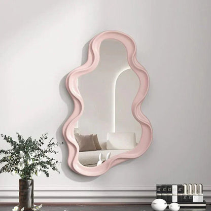 Plush Round Wall Mirror