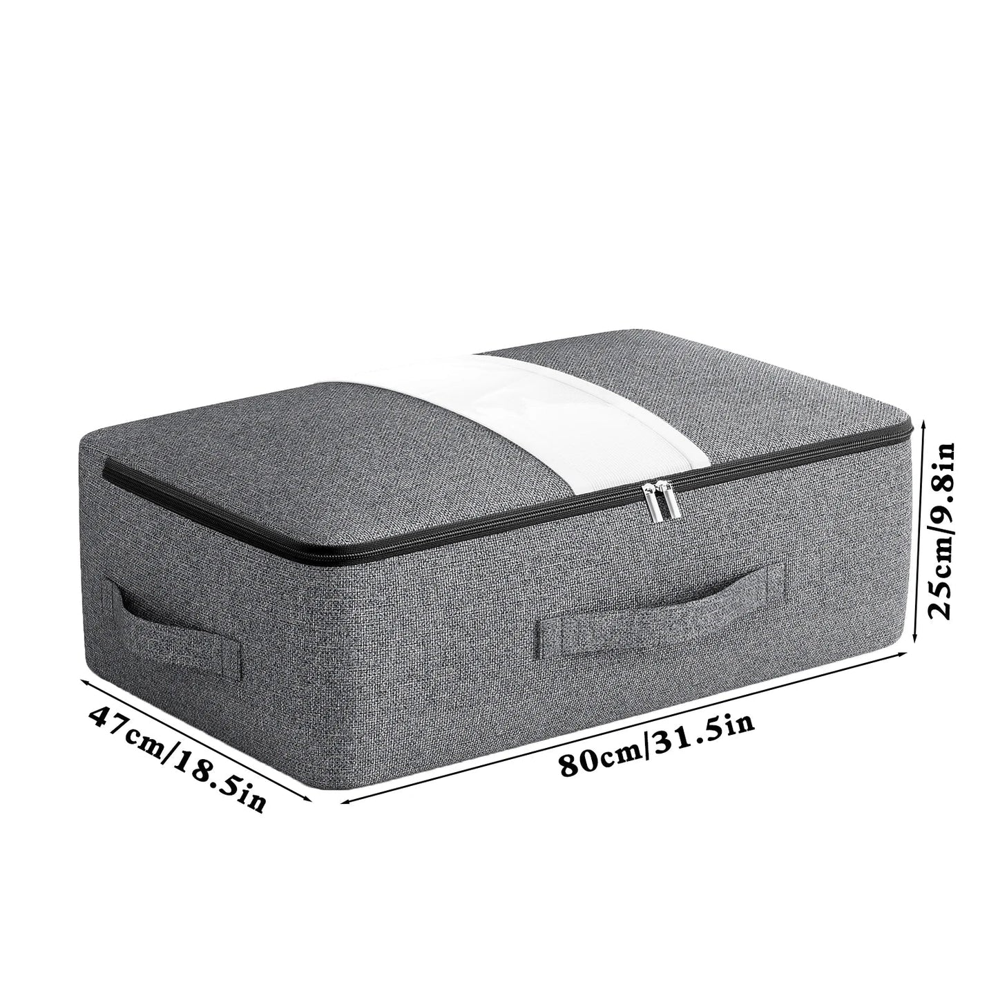Large Foldable Storage Bag with Zipper and Window