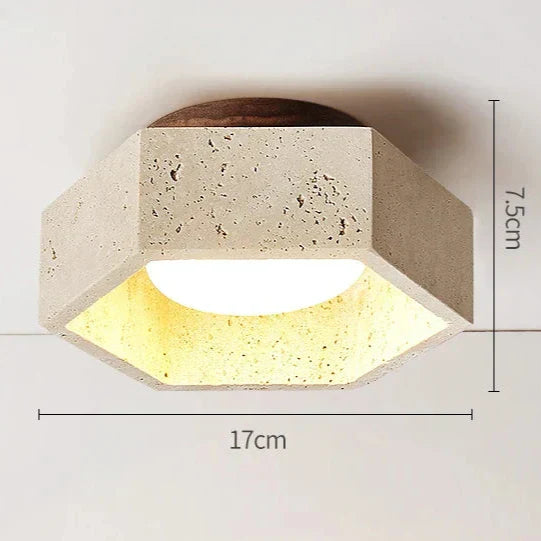 Natural Stone LED Ceiling Light Fixture