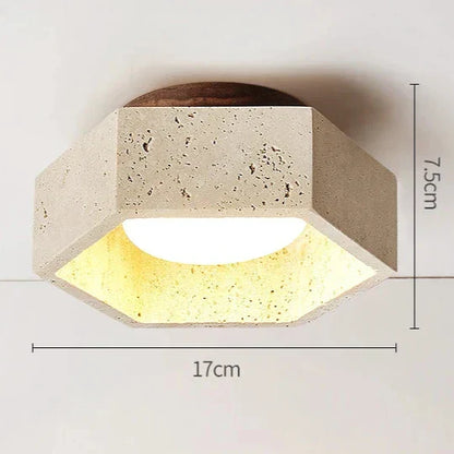 Natural Stone LED Ceiling Light Fixture