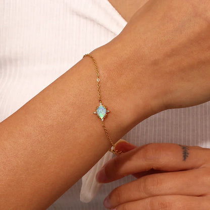 Delicate Sparkle Opal Jewelry Set