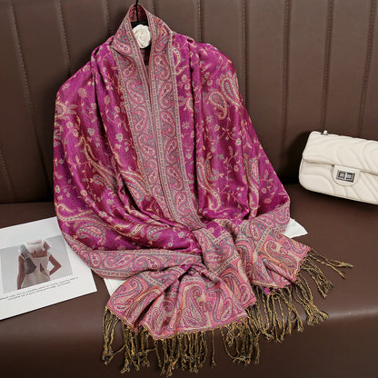 Soft Women's Cashmere Scarf Luxury Warm Print