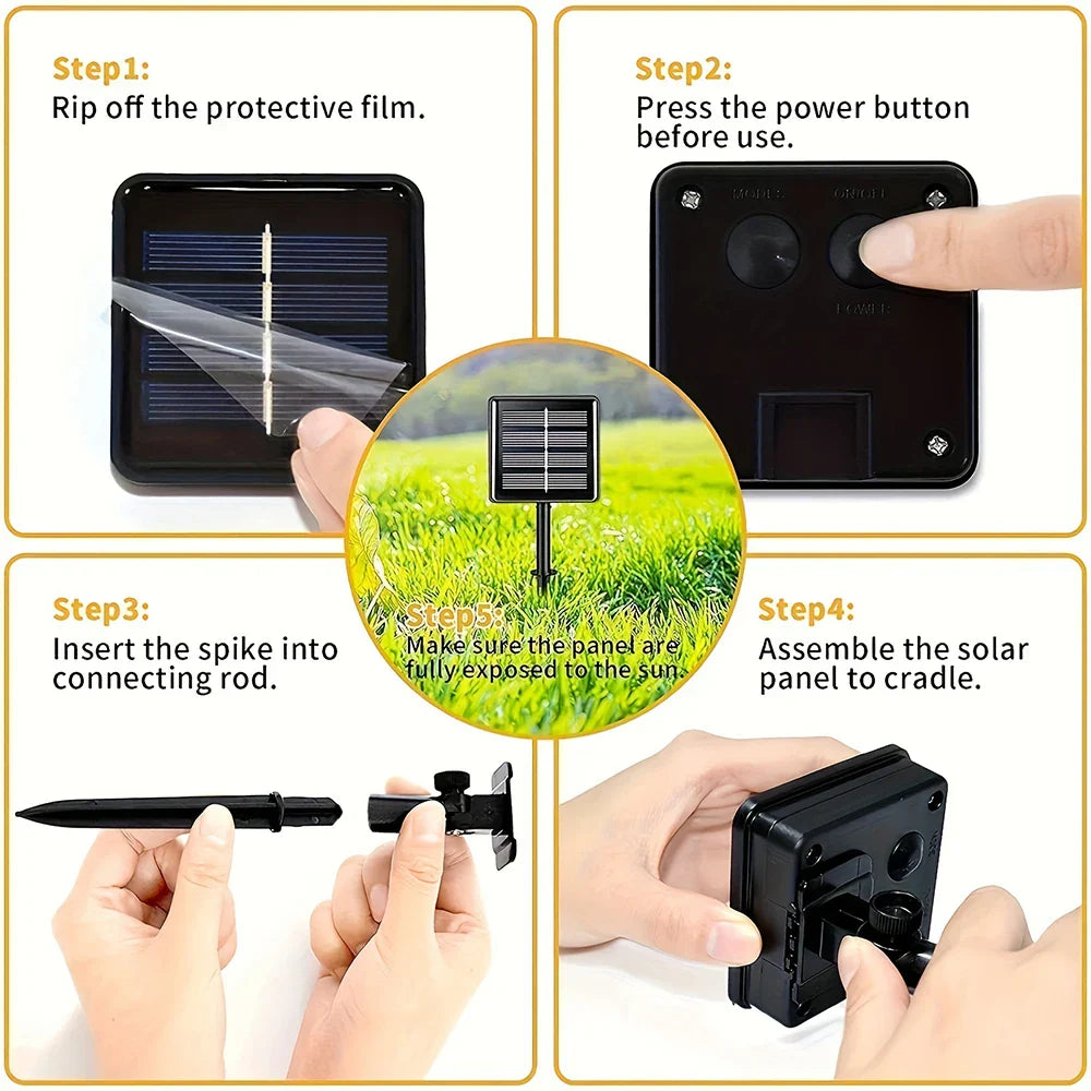 Outdoor Solar Powered String Lights Waterproof IP44