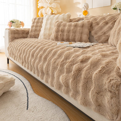 Soft Cozy Fleece Sofa Slipcover