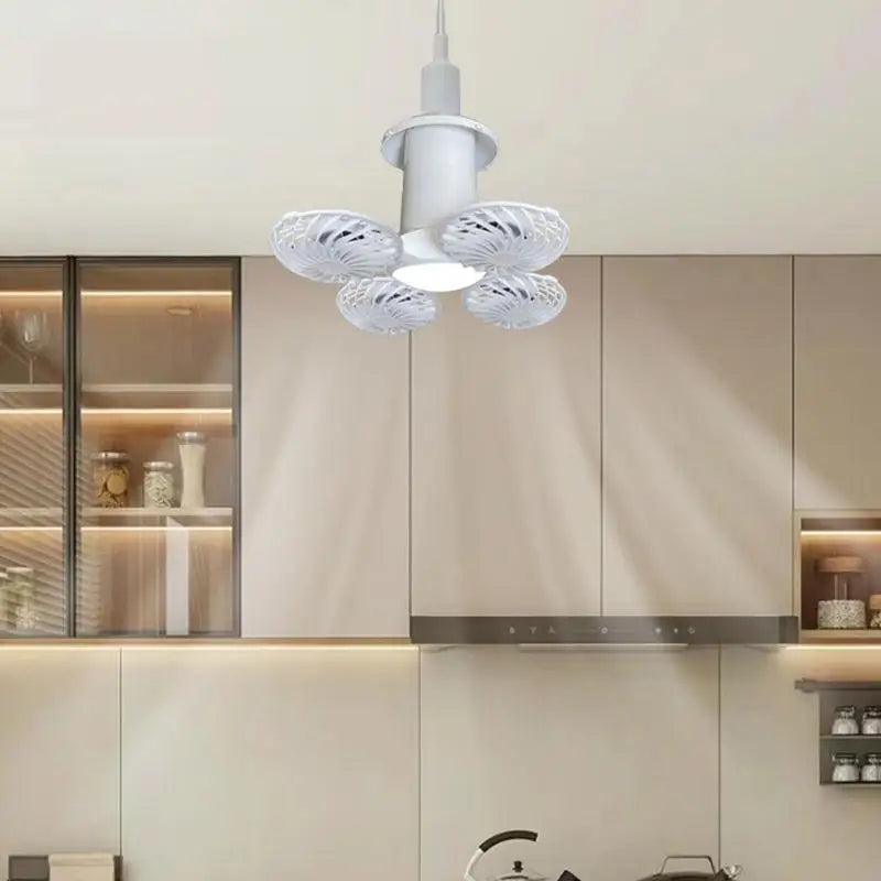Compact Solar Powered Camping Light with Fan