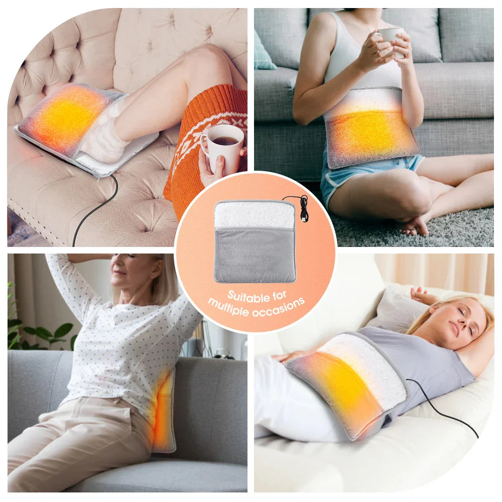Cozy Electric Heated Foot Mat with Soft Washable Cover