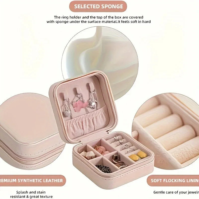 Portable Jewelry Travel Box Case