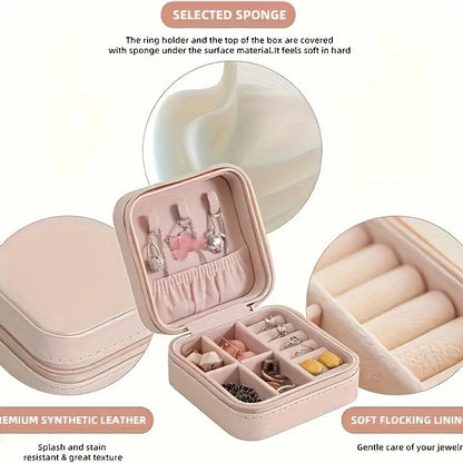 Portable Jewelry Travel Box Case