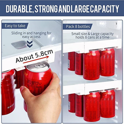 Fesara Adjustable Fridge Drink Shelf Organizer