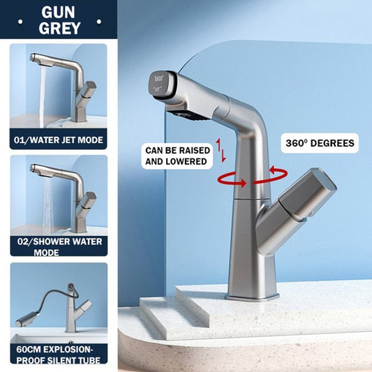 Modern 360 Degree Pull Out Kitchen Faucet - Fesara