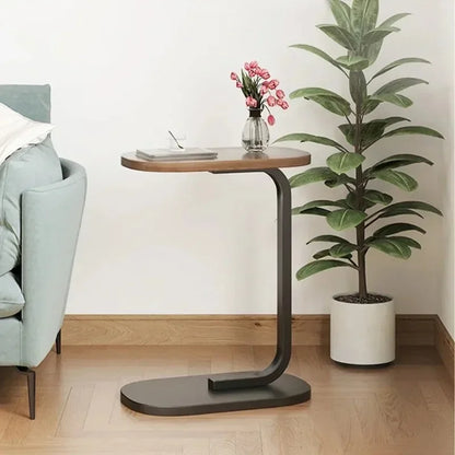 Space Saving C Side Table Modern Sleek Design