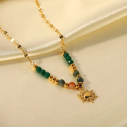 Delicate Bohemian Style Sun Necklace