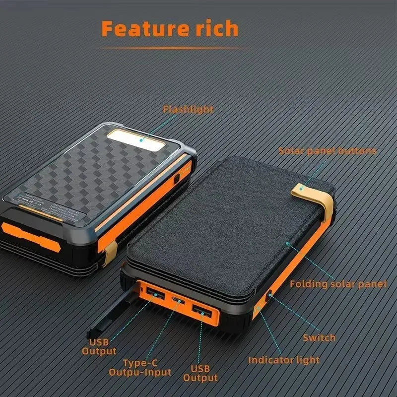 Portable Solar Charger Foldable Power Bank