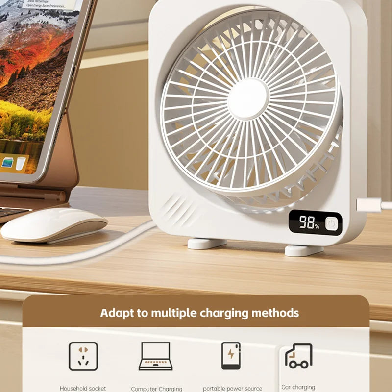 Compact USB Personal Fan with 5-Speed Settings