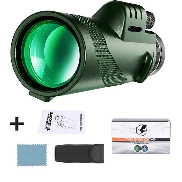 Compact 80x100 HD Zoom Outdoor Monocular Telescope