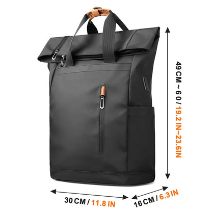 Practical Men's Laptop Backpack with USB and Waterproof Design