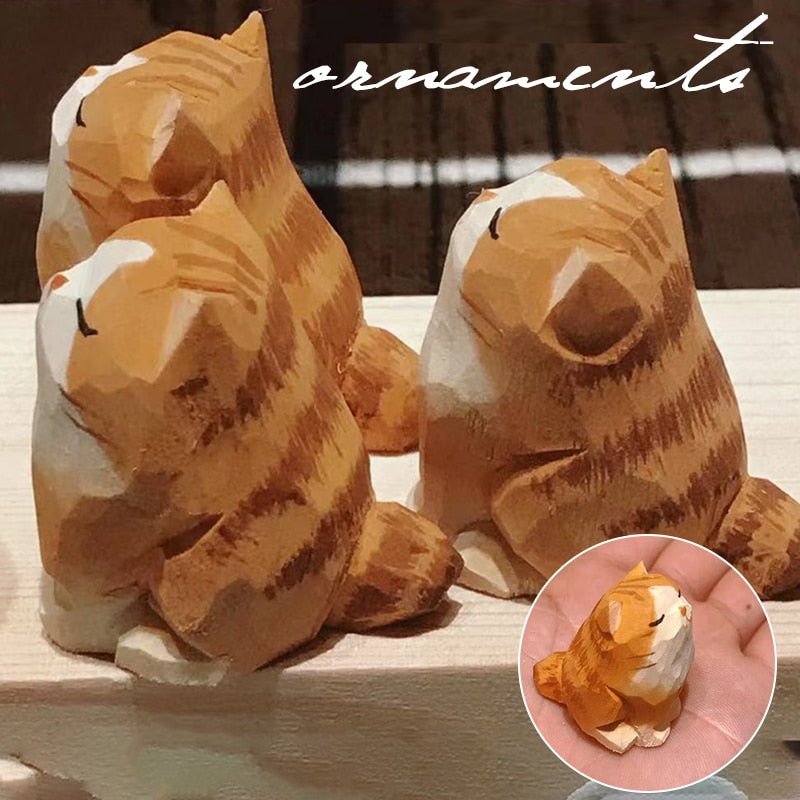 Adorable Handcrafted Wood Animal Figurines