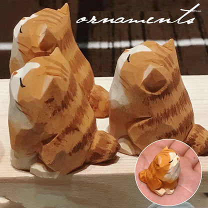Adorable Handcrafted Wood Animal Figurines