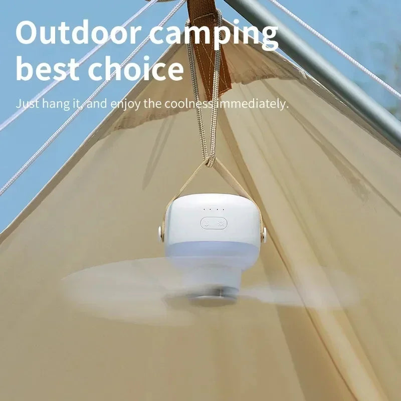 Portable Rechargeable Ceiling Fan with LED Light