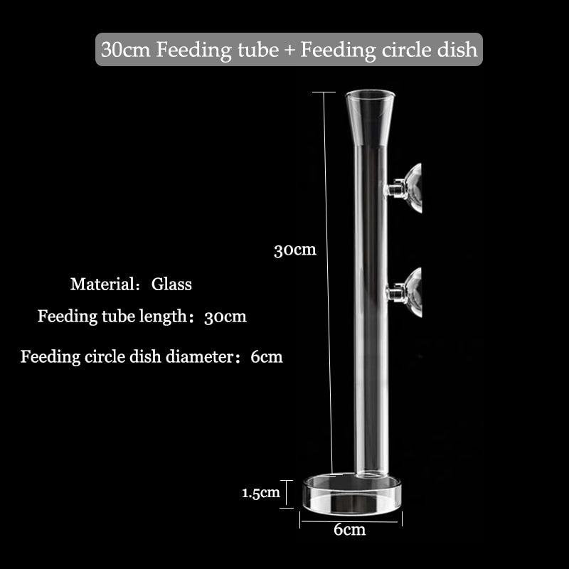 Clear Glass Fish Food Feeder Tube
