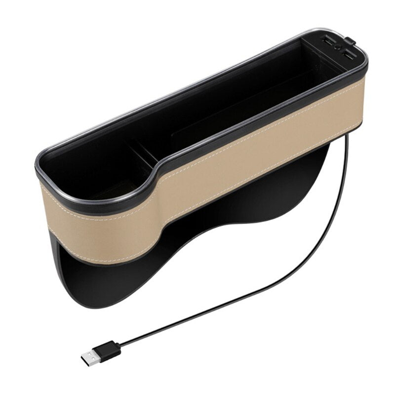 Premium Car Seat Storage USB Charger Organizer