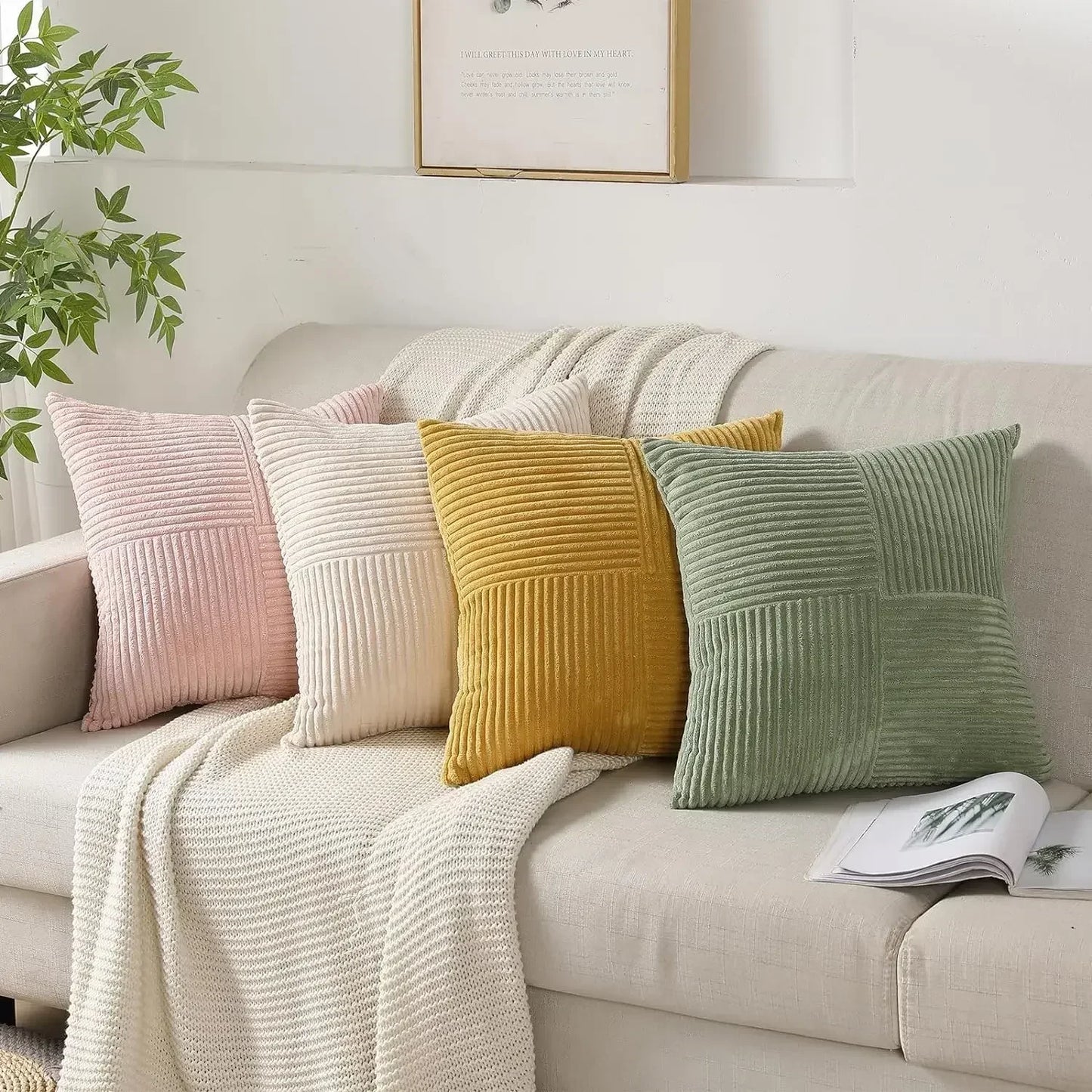 Decorative Pillow Covers - Set of 2 Cushion Covers