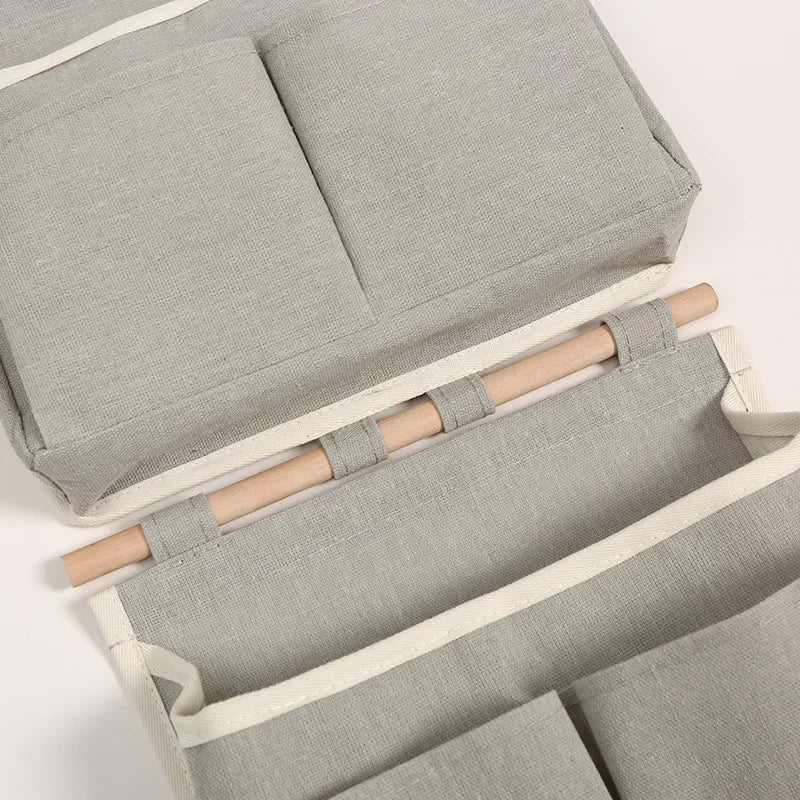 Compact Linen Hanging Storage Bag Organizer