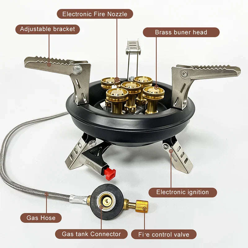 Portable High Power Camping Gas Stove with Auto Ignition