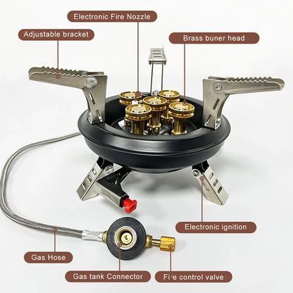 Portable High Power Camping Gas Stove with Auto Ignition
