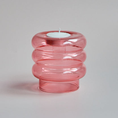 Elegant Double Glass Candle Stand