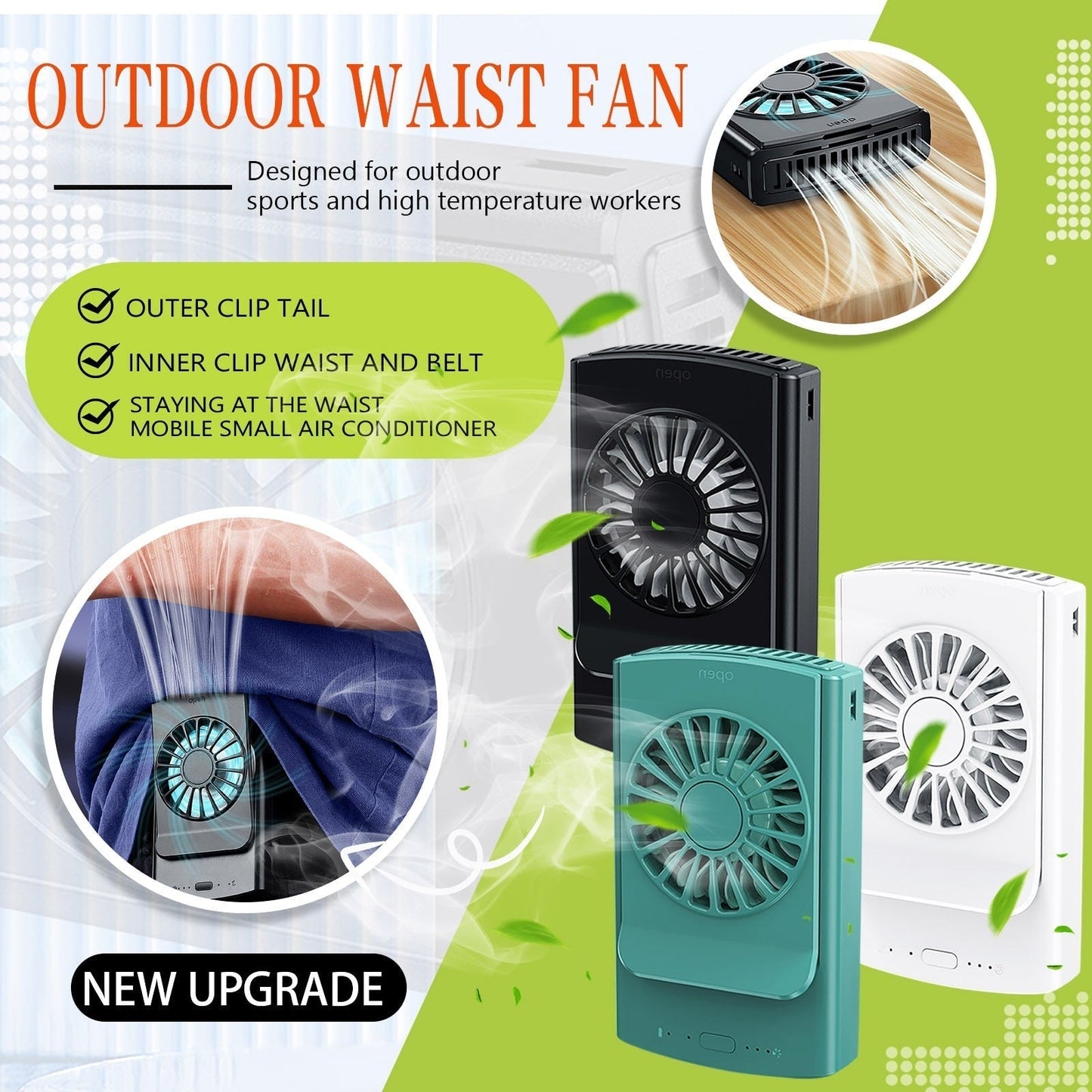 Portable Slim Waist Personal Fan
