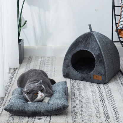 Plush Velvet Cat Bed Indoor for Maximum Comfort - Fesara