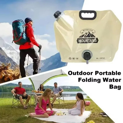 Collapsible Water Bottle Bag 8L - Camping Hiking Pouch