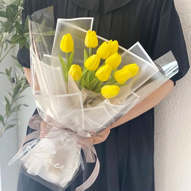 Beautiful Fake Tulip Arrangement with Realistic Petals