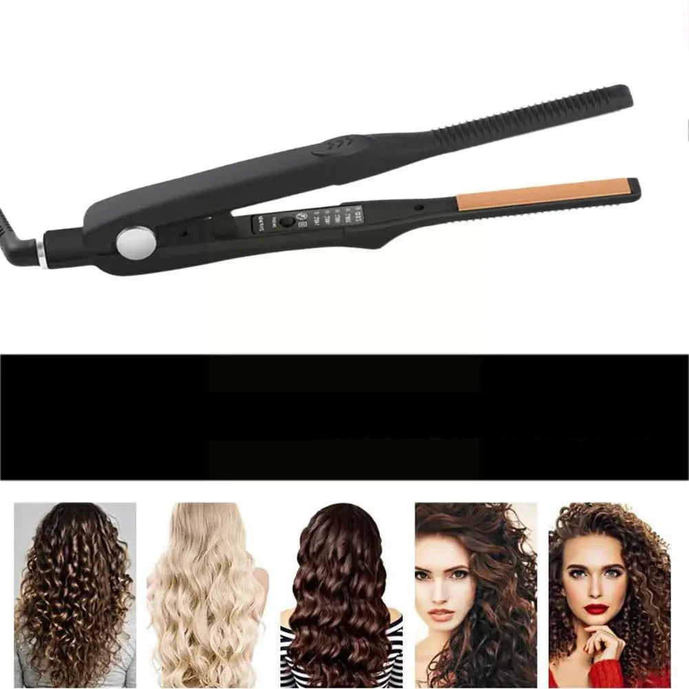 Compact 2-in-1 Hair Straightener Curling Iron