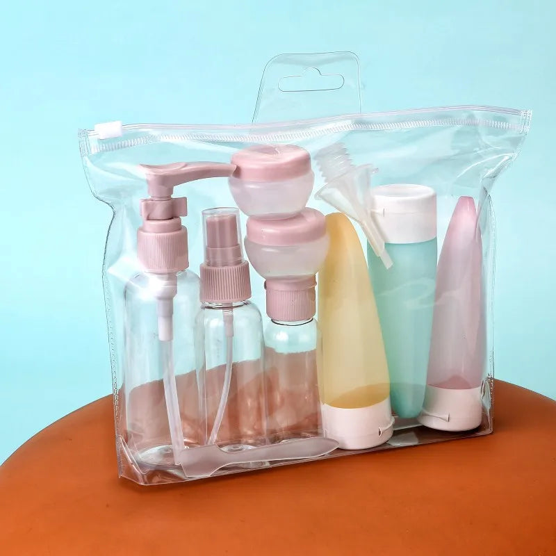 Portable 11pc Travel Size Toiletry Bottle Set