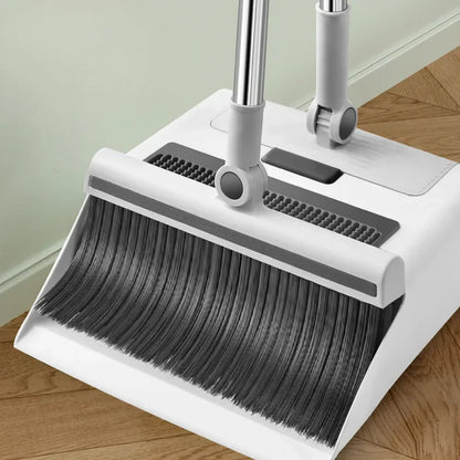 Practical 3-in-1 Broom Set with Dustpan and Long Handle