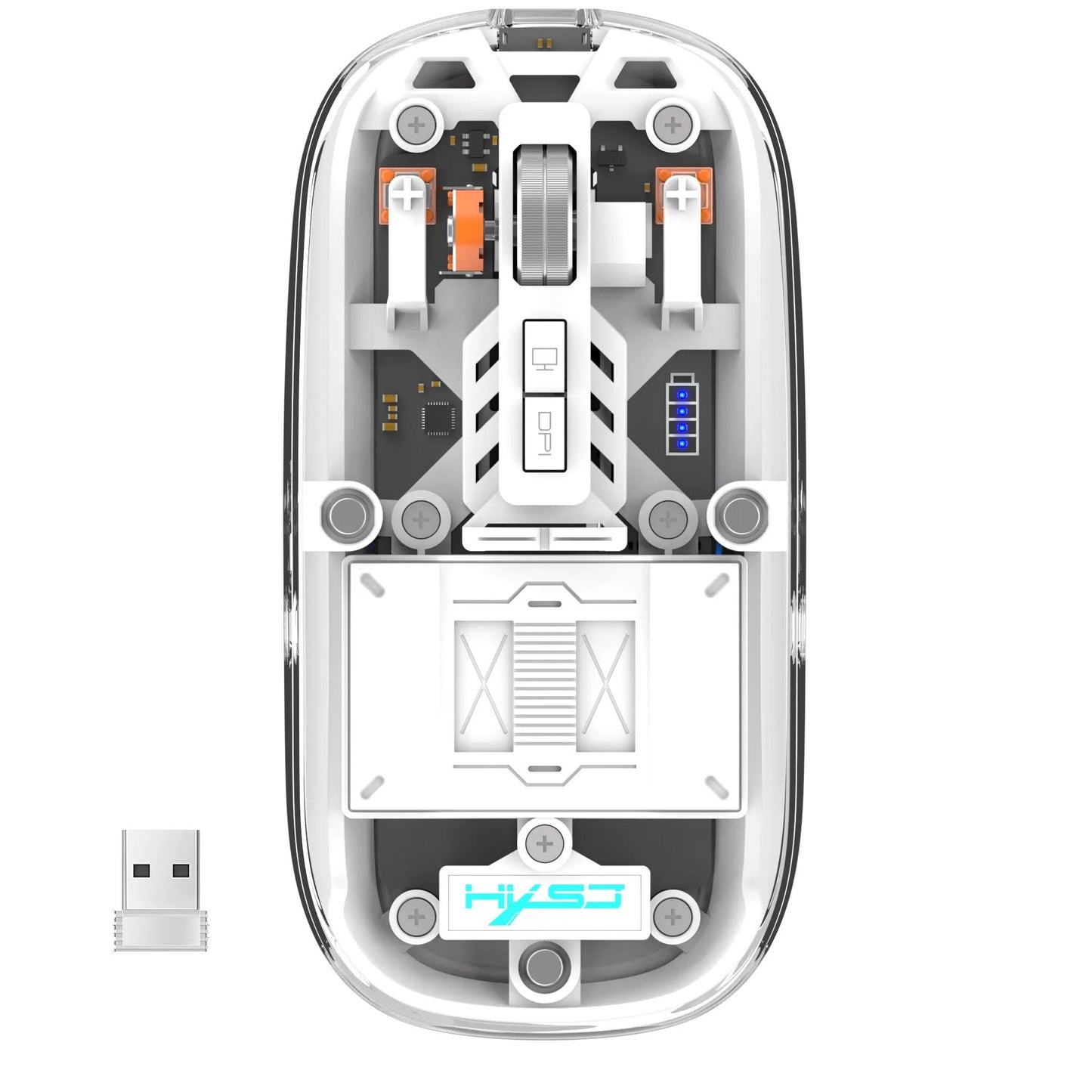 Clear Wireless Bluetooth Computer Mouse