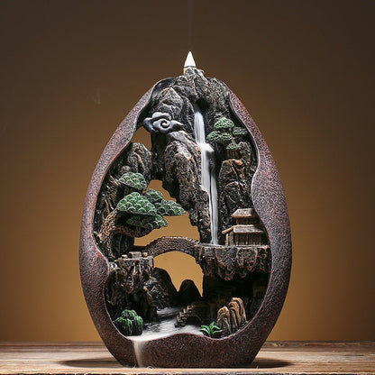 Calming Waterfall Incense Holder for Home Relaxation