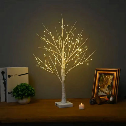Scandinavian White Wooden Table Lamp
