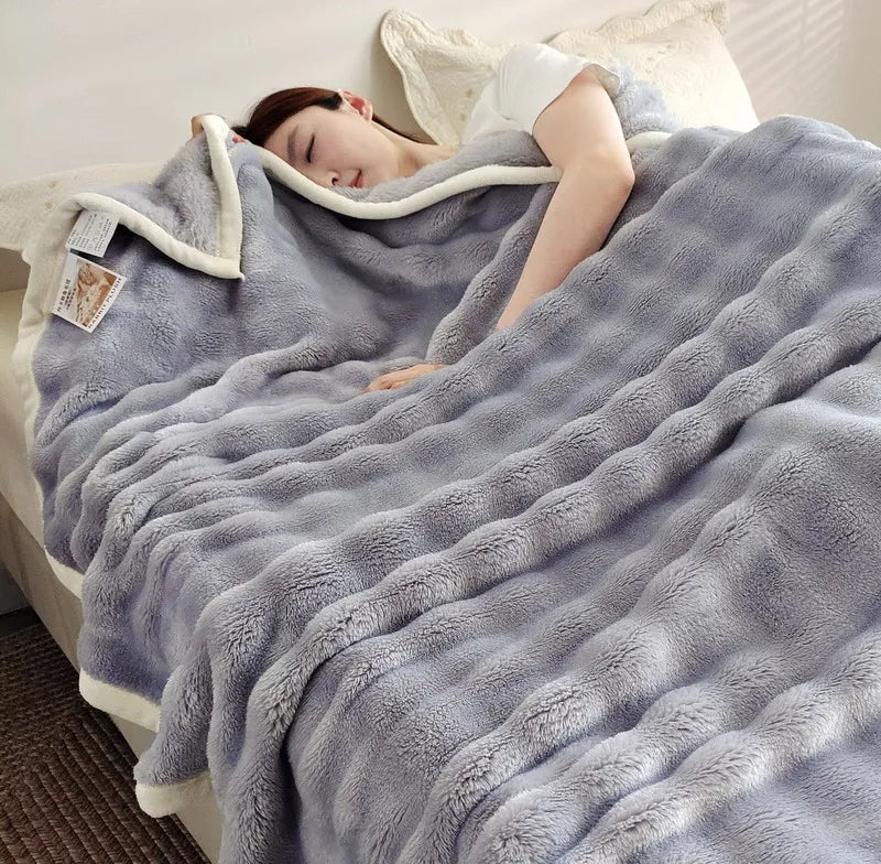 Plush Fleece Throw Blanket Soft & Cozy