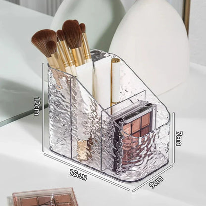 Spacious Makeup Storage Box with Wave Pattern - Fesara