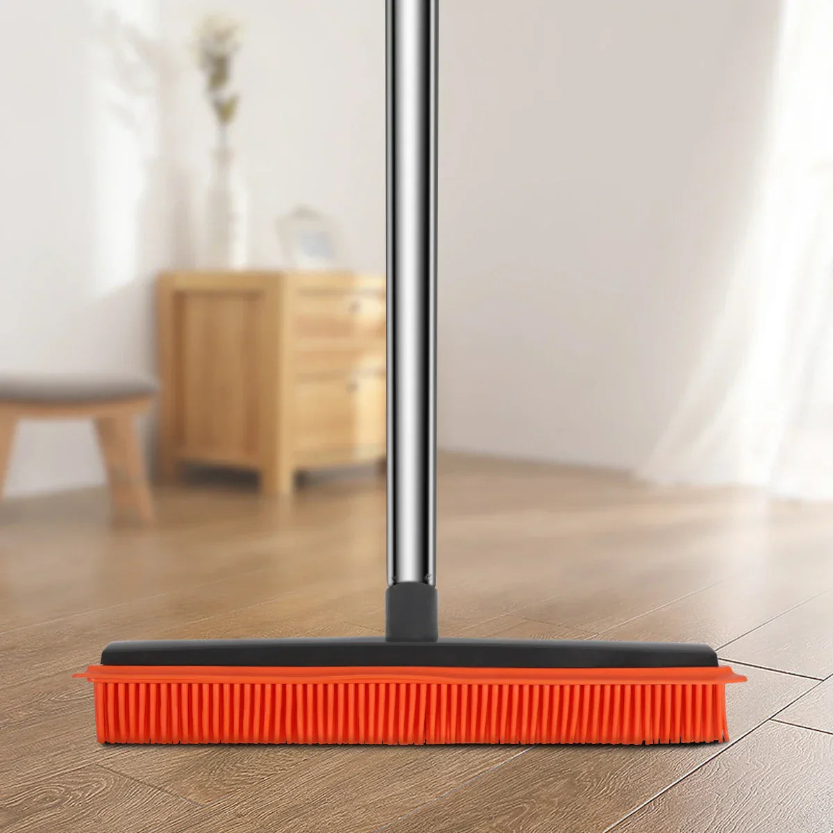 Soft Pet Hair Broom for Carpet & Hard Floors - Fesara