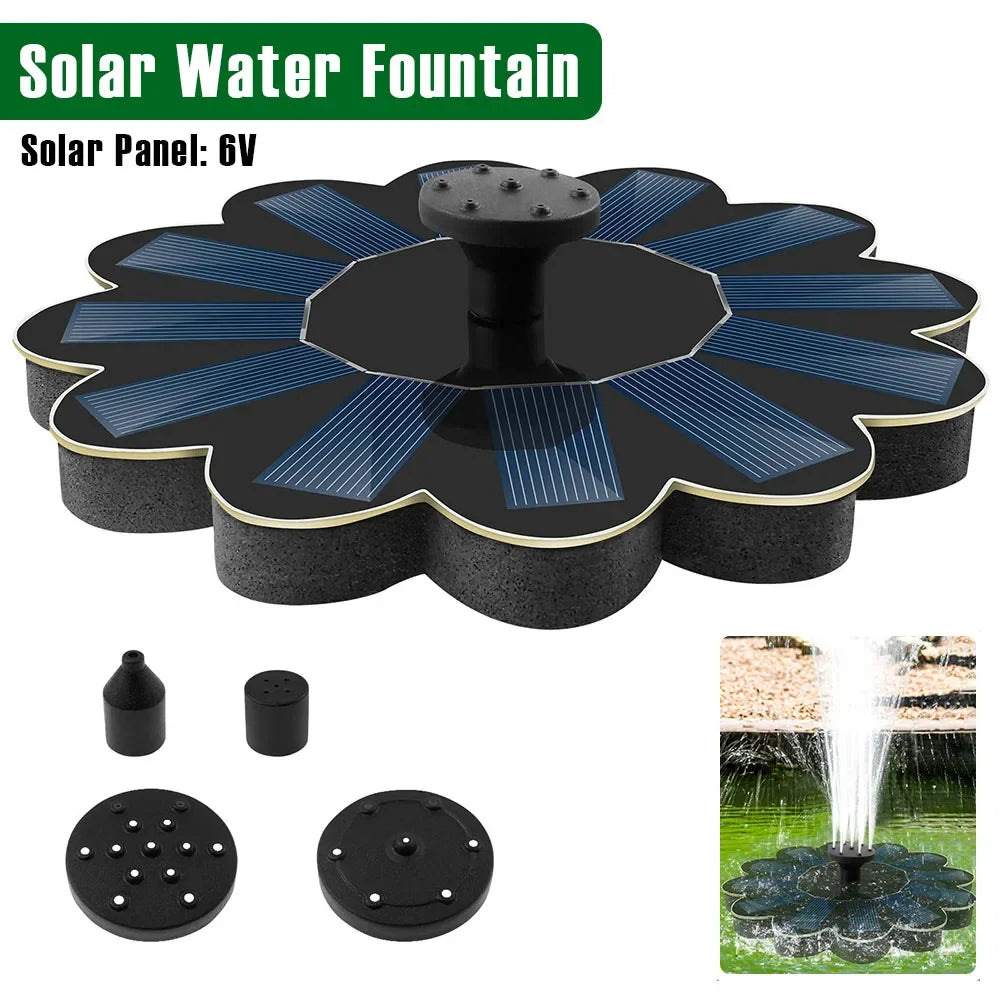Outdoor Solar Powered Water Fountain Kit