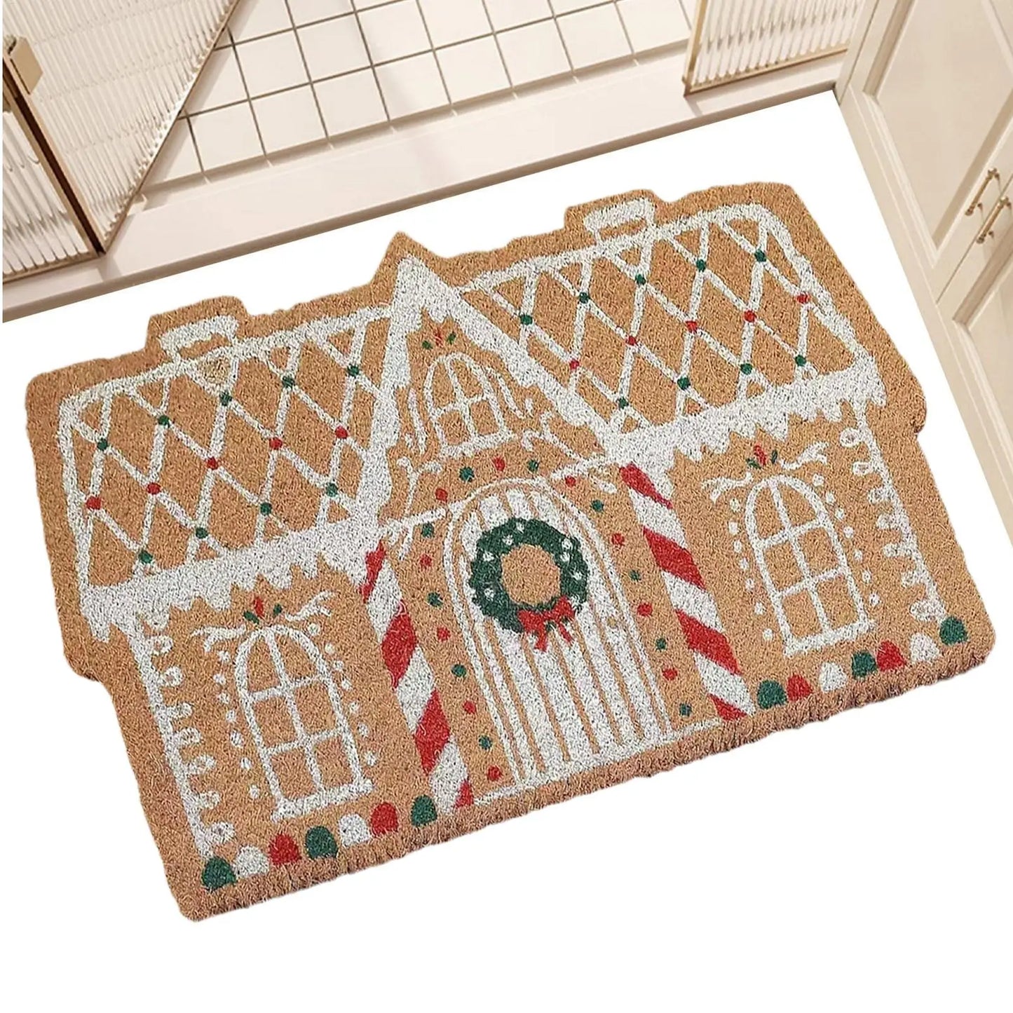 Fesara | Plush Holiday Welcome Mat Non Slip Rug