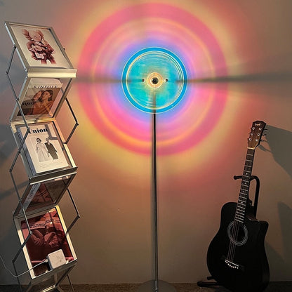 Colorful Rainbow Glass Table Lamp