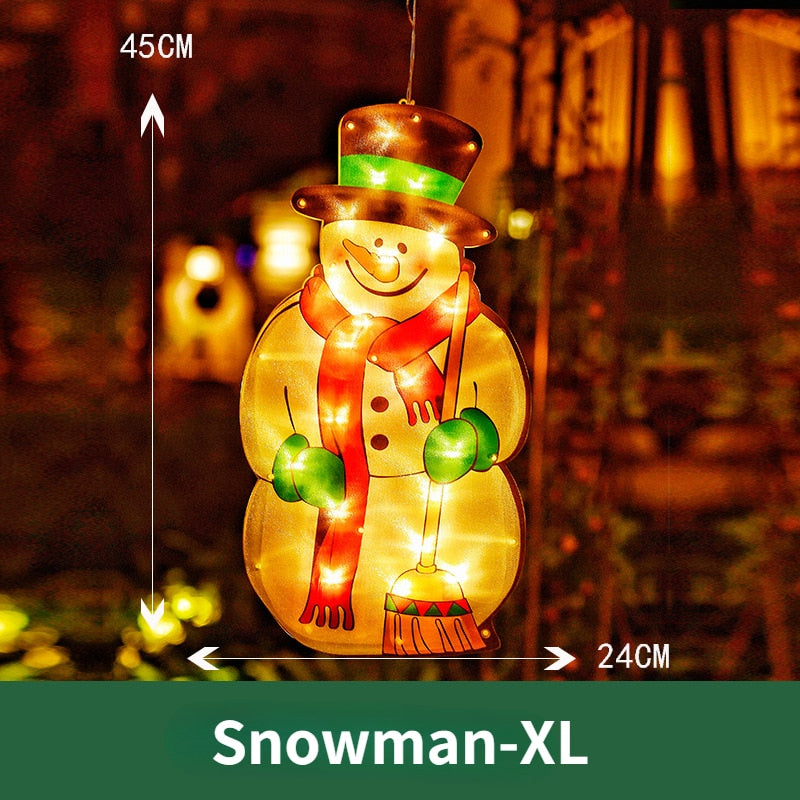 Colorful Christmas Window String Lights