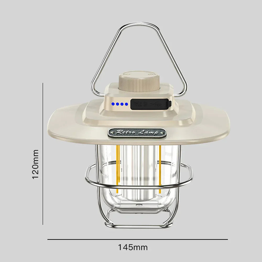 Vintage Portable LED Camp Lantern