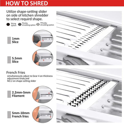 Premium 18-in-1 Vegetable Slicer with Sharp Stainless Blades