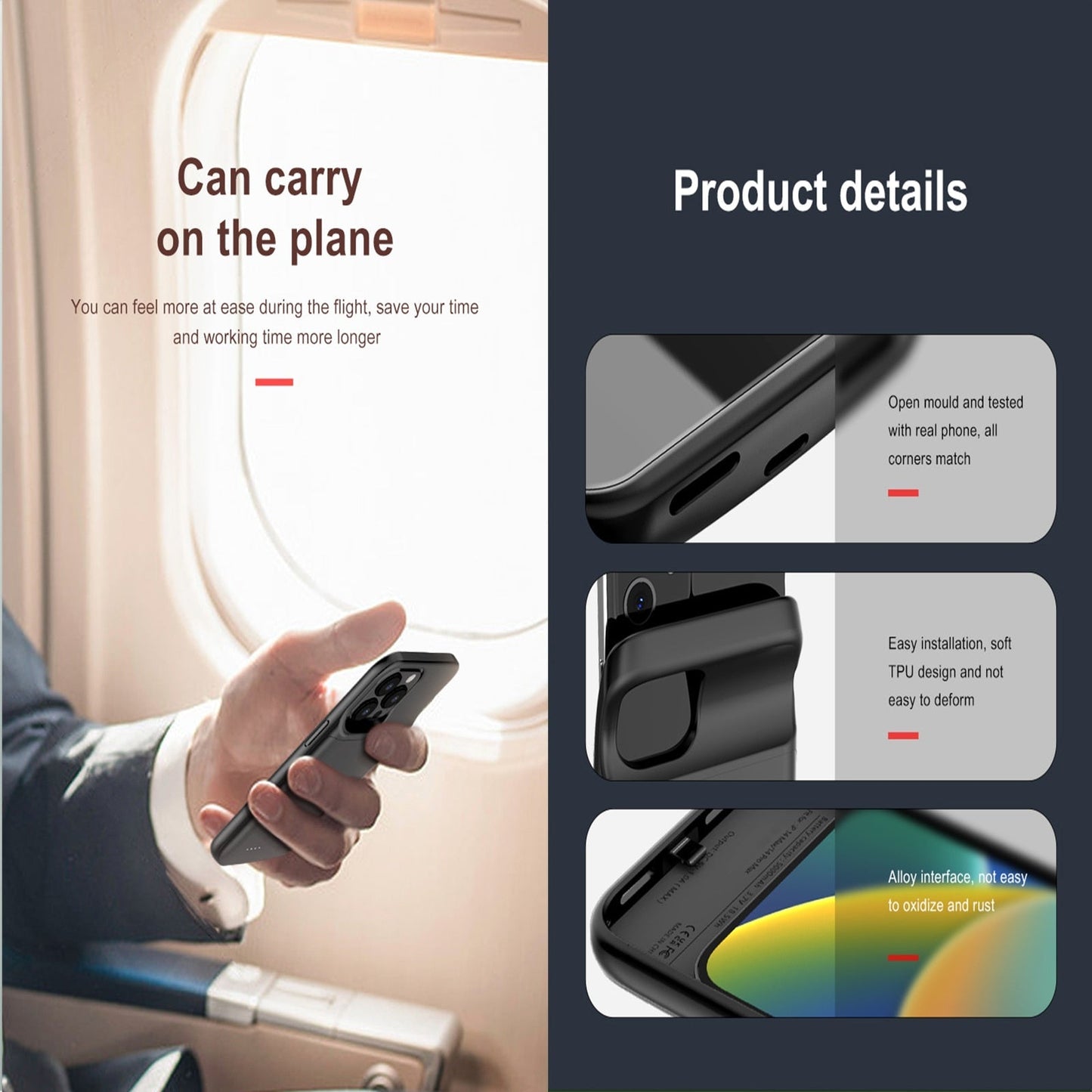 Durable Protective Power Bank Phone Case